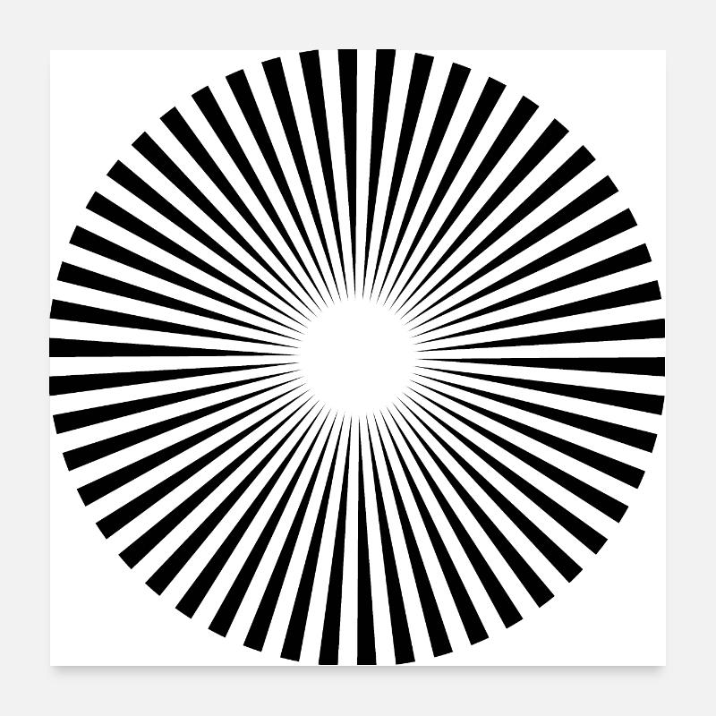 Illusion Optische Täuschung Muster Geometrie Poster 60x60 cm