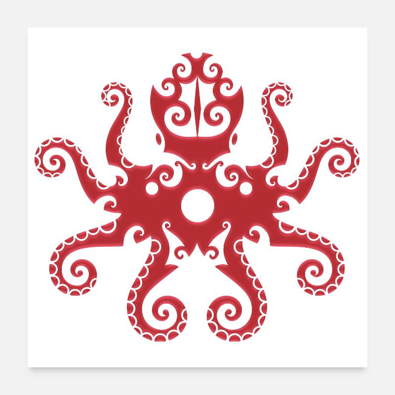 Maori Octopus Octopus Octopus - Gift Idea Poster 24" x 24" (60x60 cm)