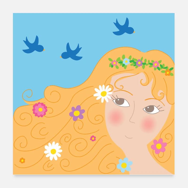 Spring - Poster 24" x 24" (60x60 cm) - white