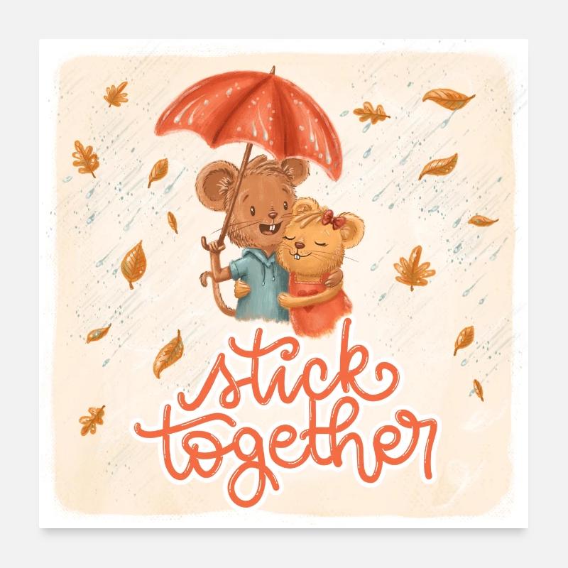 Stick together - Se serrer les coudes Poster 60 x 60 cm