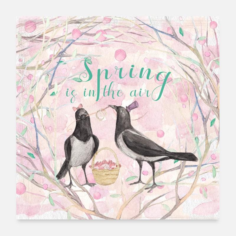 Spring is in the Air - Pies Poster 60 x 60 cm