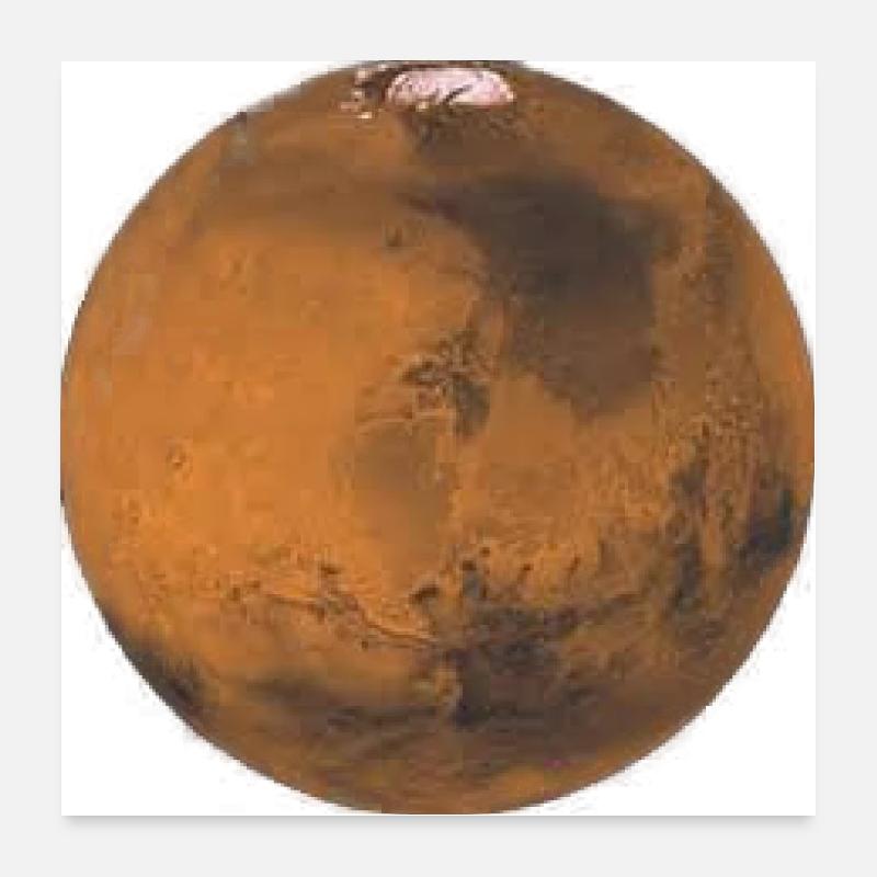 Mars - Poster 60x60 cm - Weiß