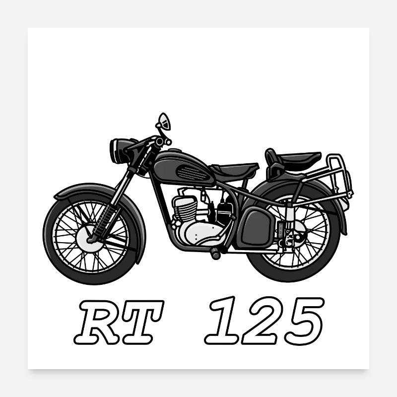 RT125 Poster 24" x 24" (60x60 cm)