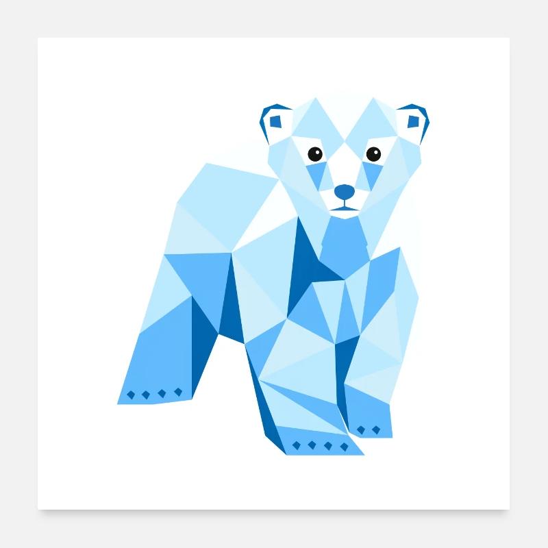 Polar Bear Poster 60 x 60 cm