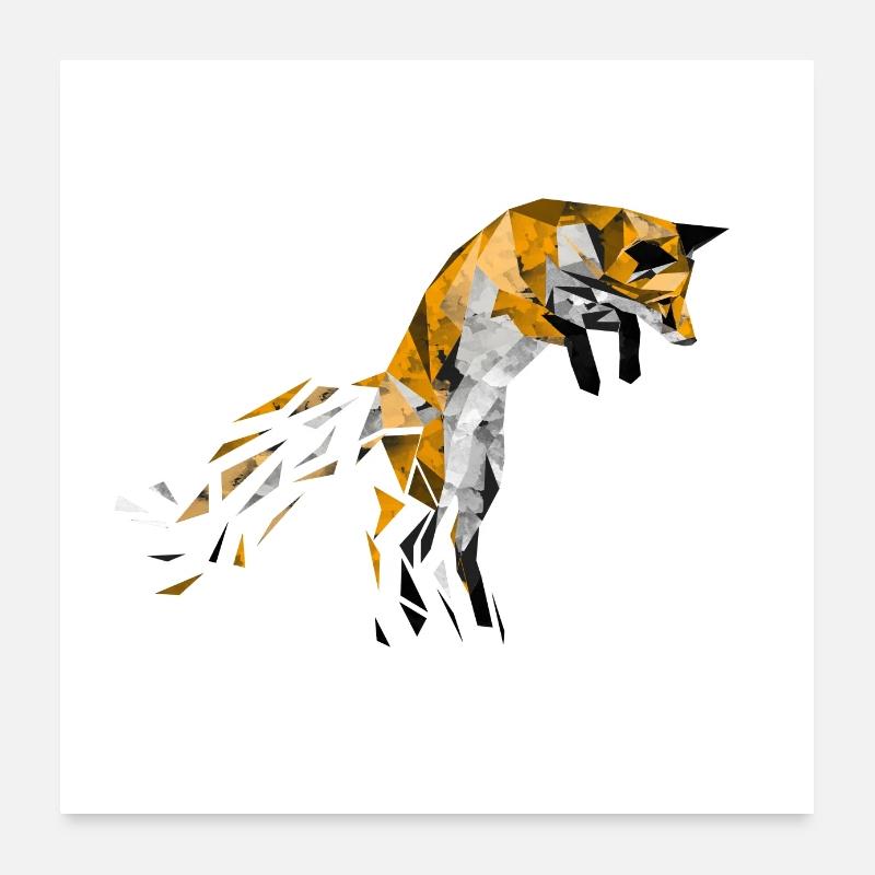 Fox - Poster 24" x 24" (60x60 cm) - white