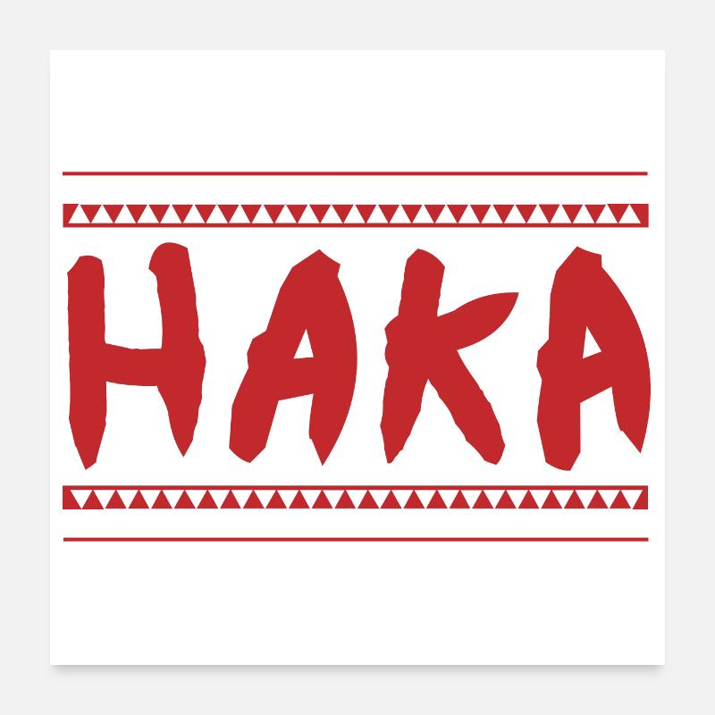 Maori Haka - Idée cadeau Poster 60 x 60 cm