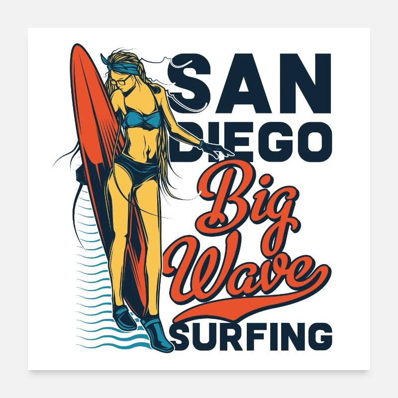 GRANDE VAGUE Poster 60 x 60 cm