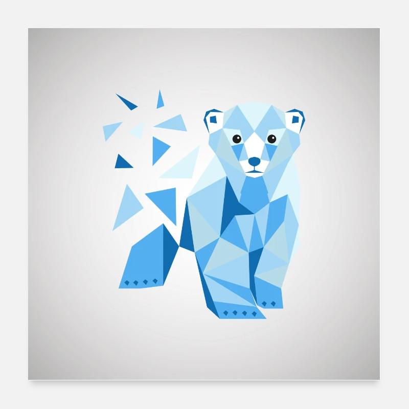Polar Bear Poster 60 x 60 cm