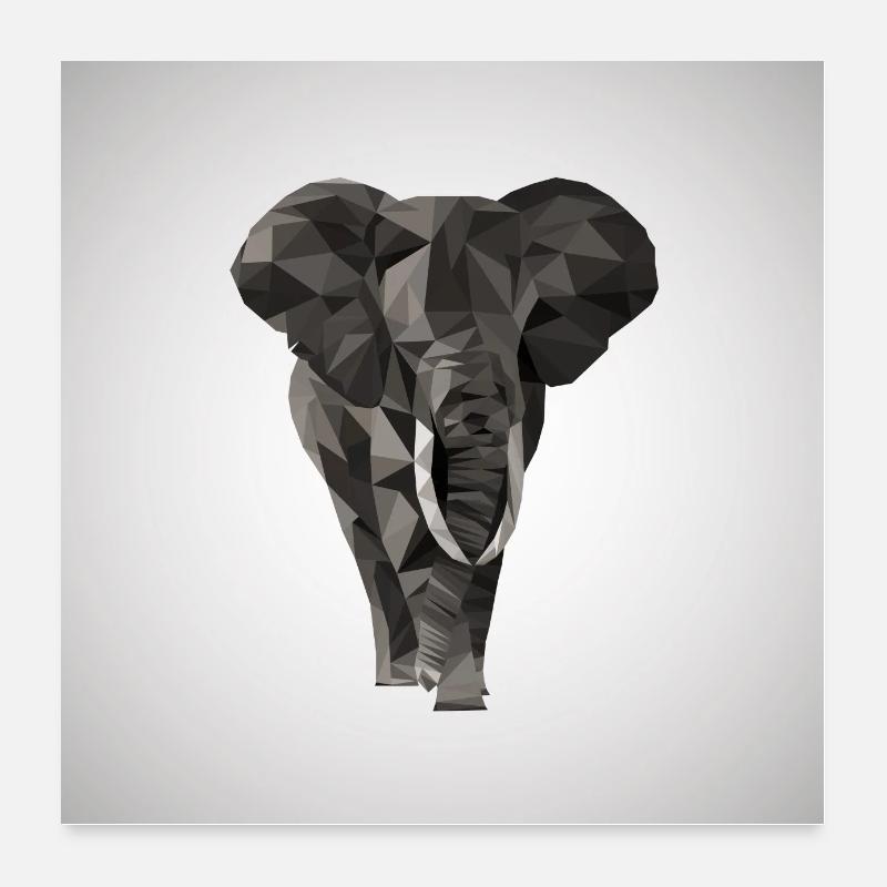Elephant poster Poster 24" x 24" (60x60 cm)