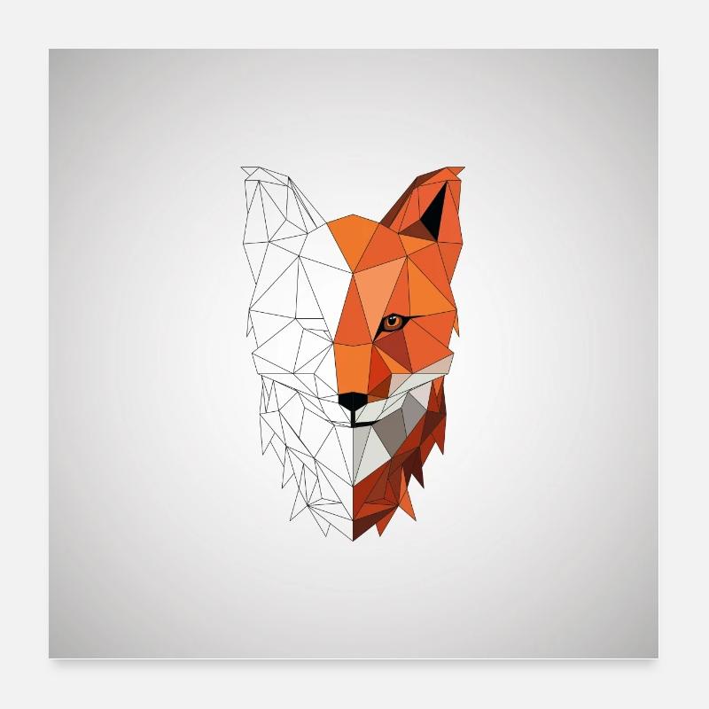 Fox Poster 24" x 24" (60x60 cm)