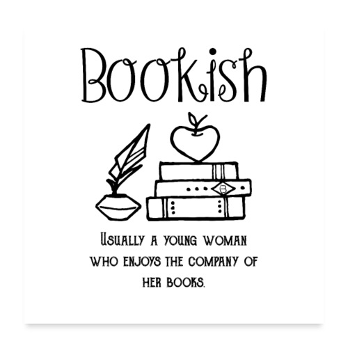 0304 Kobieta książkowa Zabawne powiedzenie książek - Plakat o wymiarach 60 x 60 cm