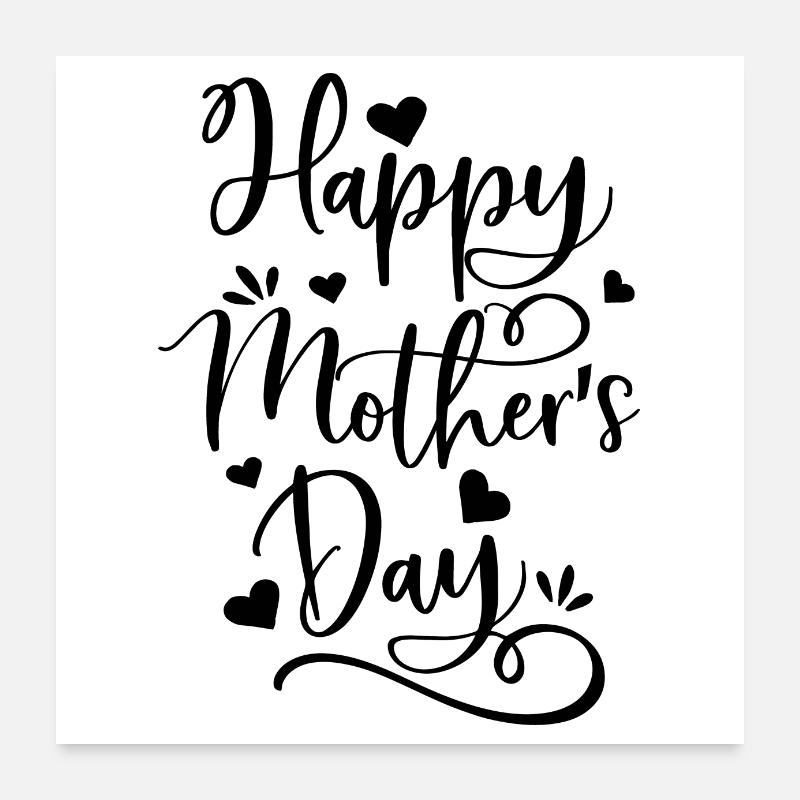 Happy Mother's Day Poster 60x60 cm