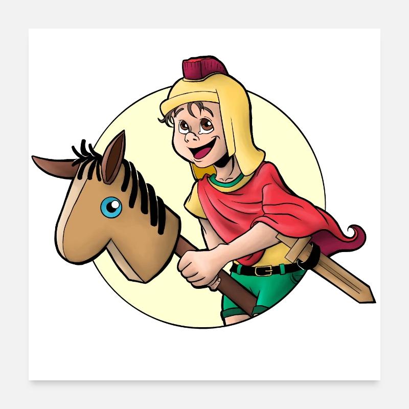 Kind als Sankt Martin Poster 60x60 cm