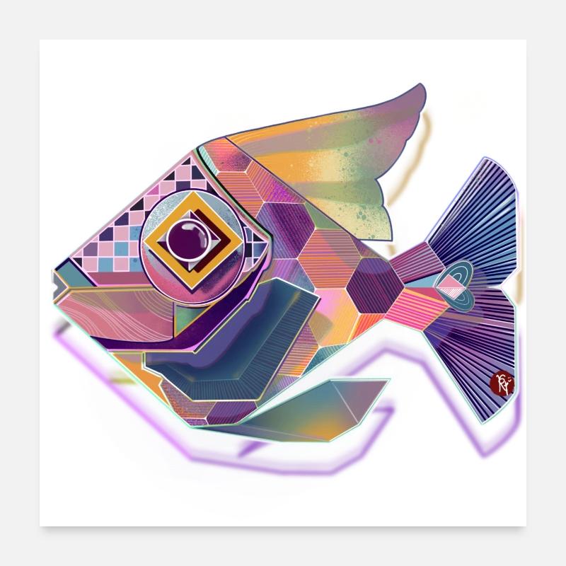 Diamantfisch Poster 60x60 cm