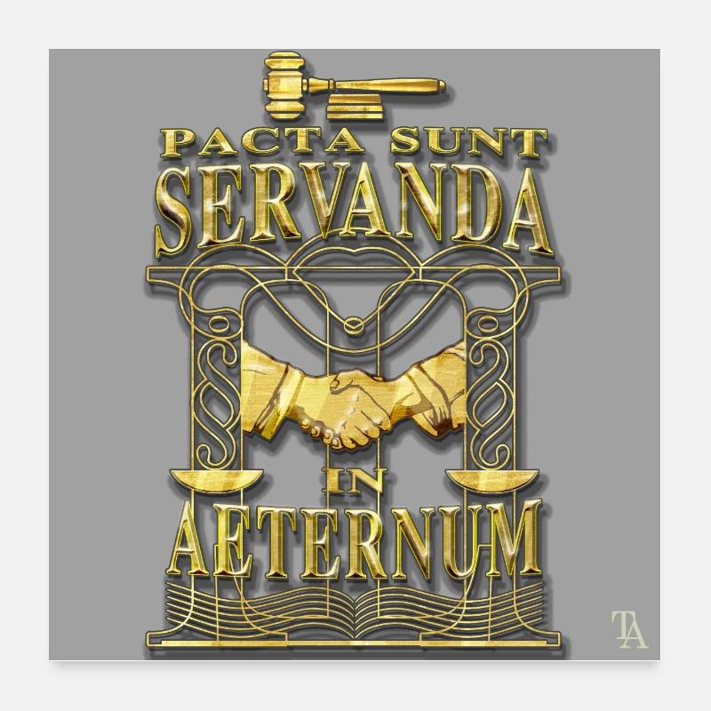 Pacta Sunt Servanda Poster 24" x 24" (60x60 cm)