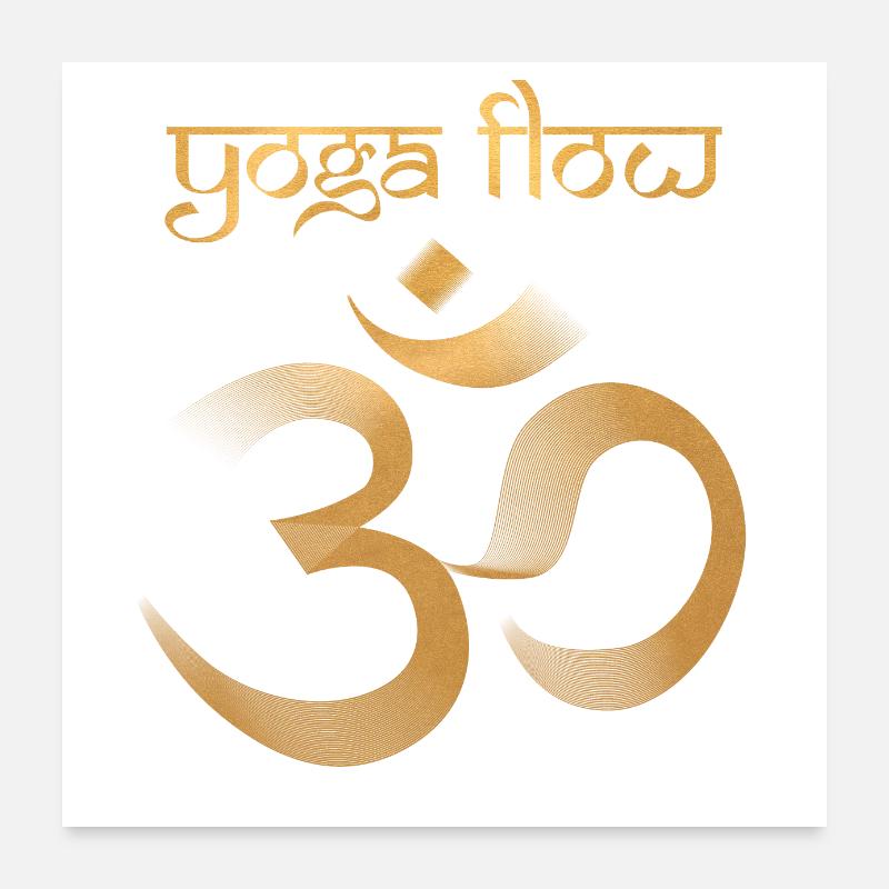 Yoga flow OM Poster 24" x 24" (60x60 cm)