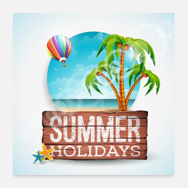 Vacances d'été Vacances d'été Vacances Poster 60 x 60 cm