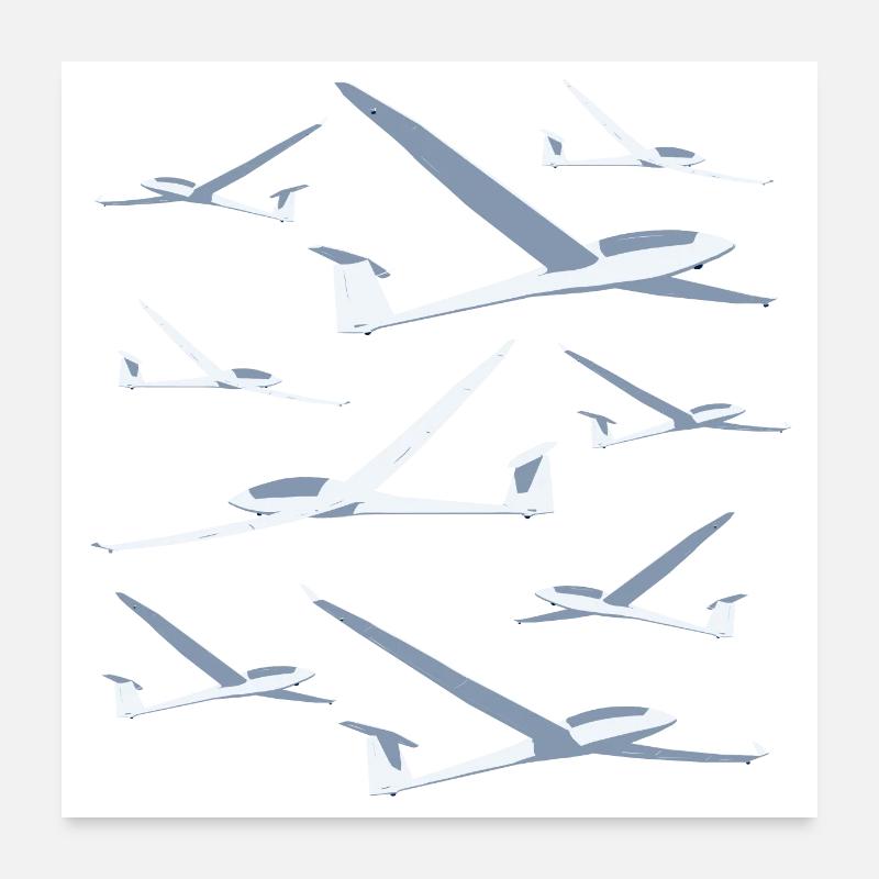 Gaggle de planeur de fond Poster 60 x 60 cm