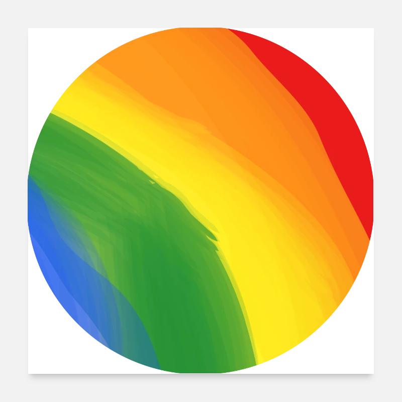 Farben des Regenbogens Poster 60x60 cm