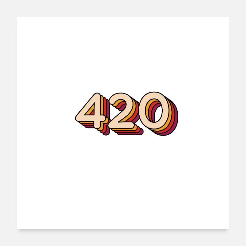 420 rétro Poster 60 x 60 cm