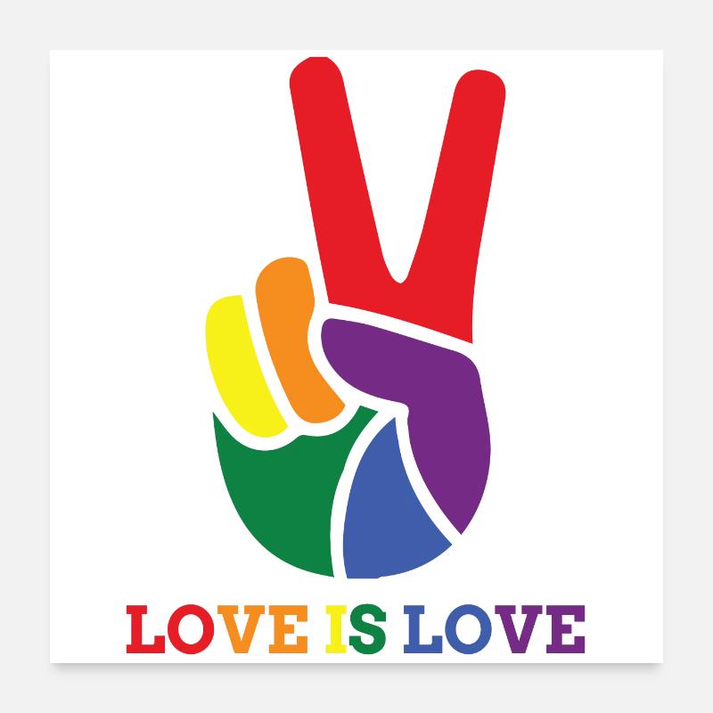 LOVE IS LOVE Poster 24" x 24" (60x60 cm)