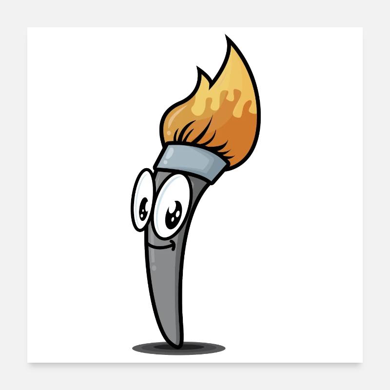 Cool brush Poster 24" x 24" (60x60 cm)