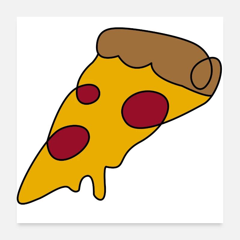 Pizza - Poster 60 x 60 cm - blanc