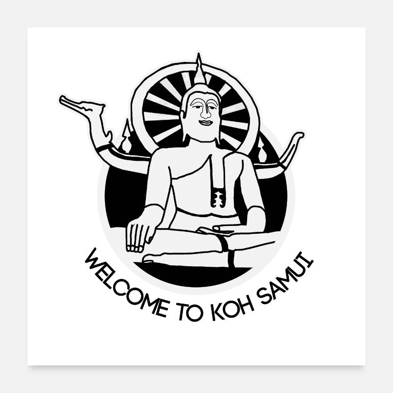 Grand Bouddha Koh Samui Thaïlande Poster 60 x 60 cm