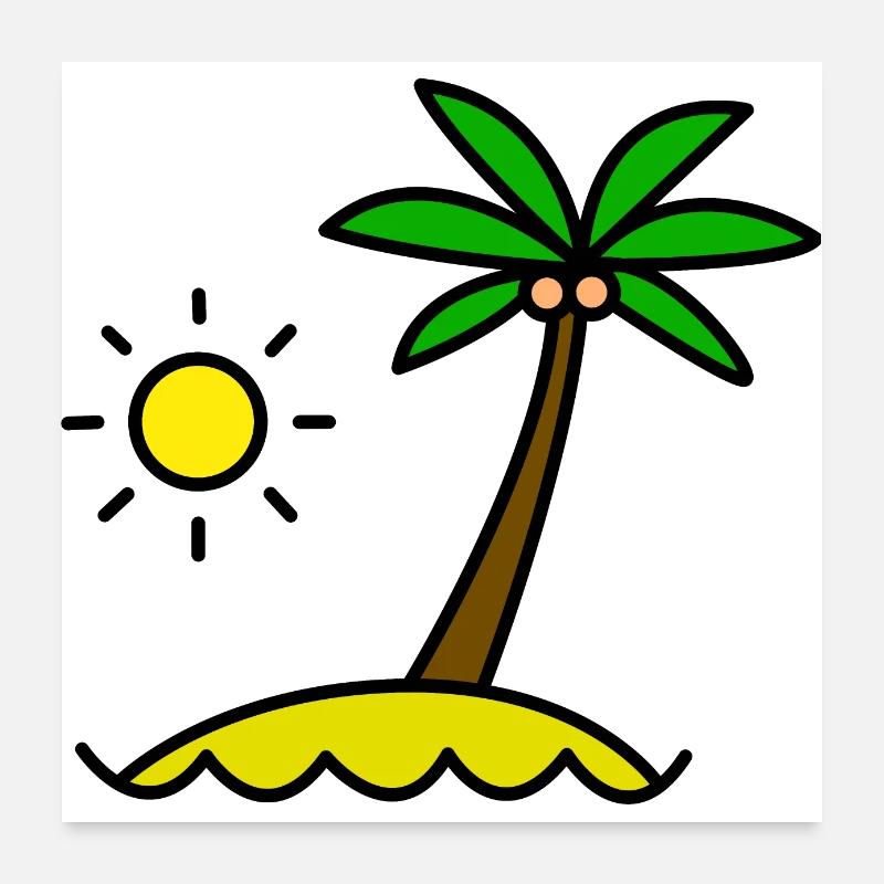 Palmen Poster 60x60 cm