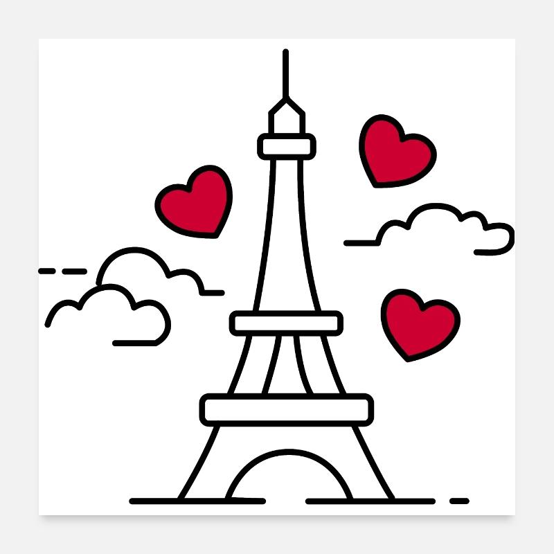 Paris Poster 24" x 24" (60x60 cm)