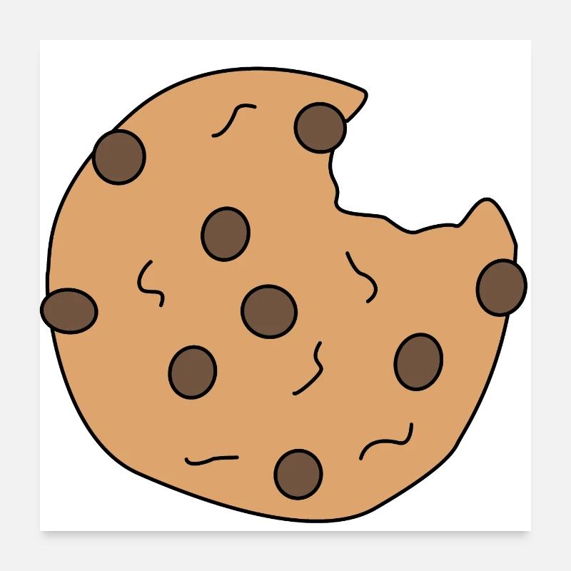 Keks - Poster 60x60 cm - Weiß