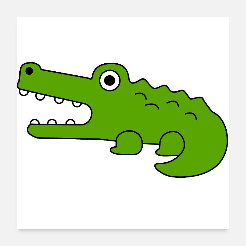 Crocodile Poster 24" x 24" (60x60 cm)