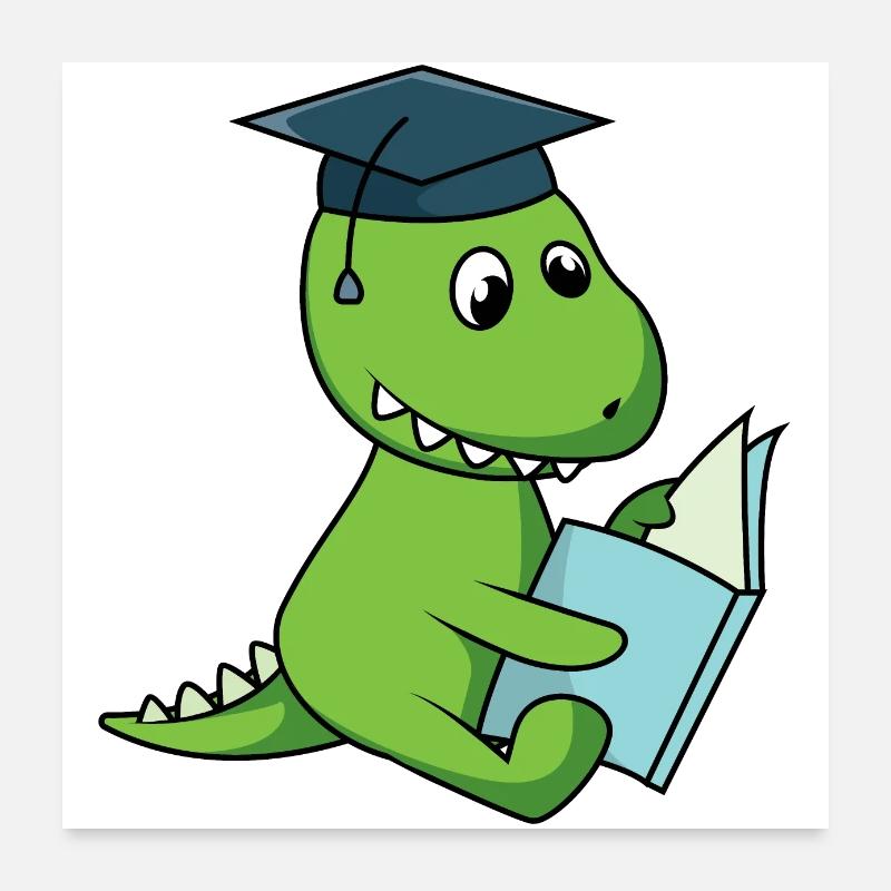 Inquisitive Dr. T. Rex Poster 24" x 24" (60x60 cm)