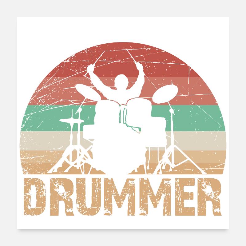 BATTEUR Poster 60 x 60 cm