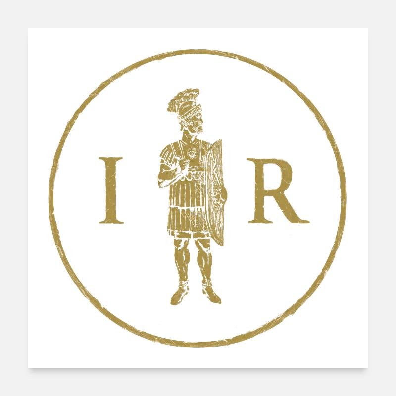 Praetorian and initials IMPERIUM ROMANUM Poster 24" x 24" (60x60 cm)