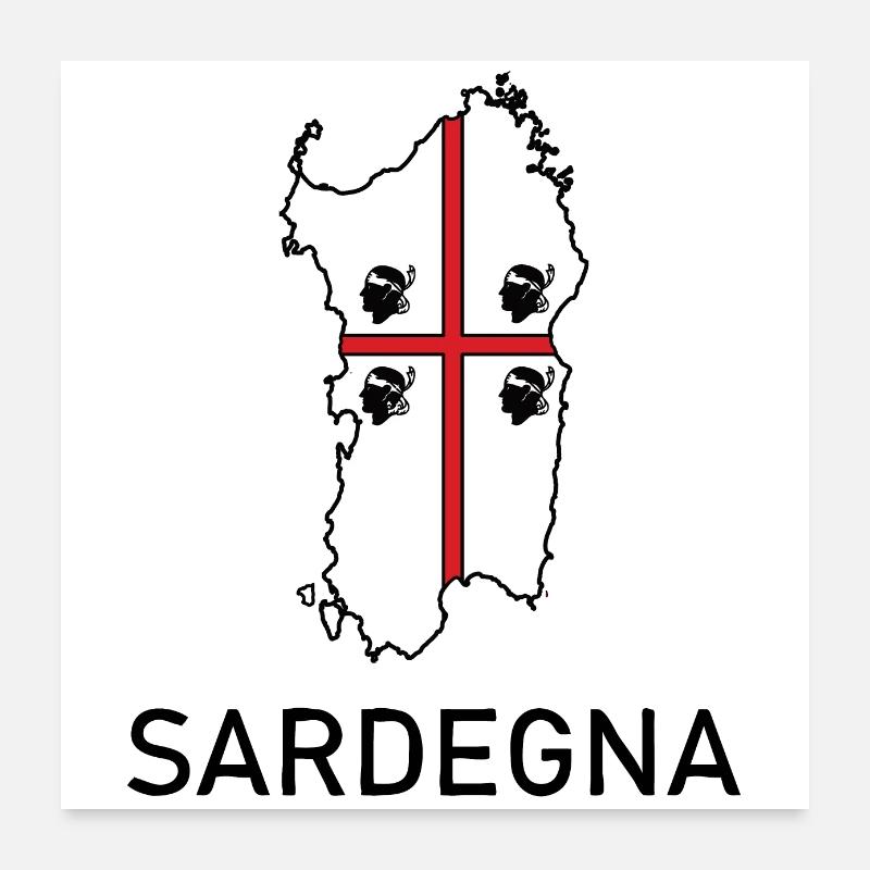 Sardaigne Poster 60 x 60 cm