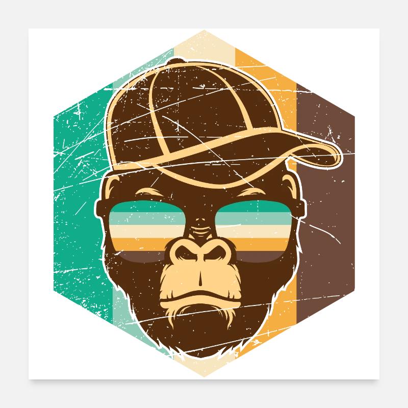 Singe de hipster Poster 60 x 60 cm