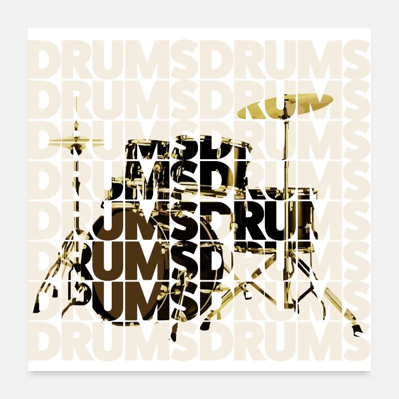 Drums Poster 24" x 24" (60x60 cm)