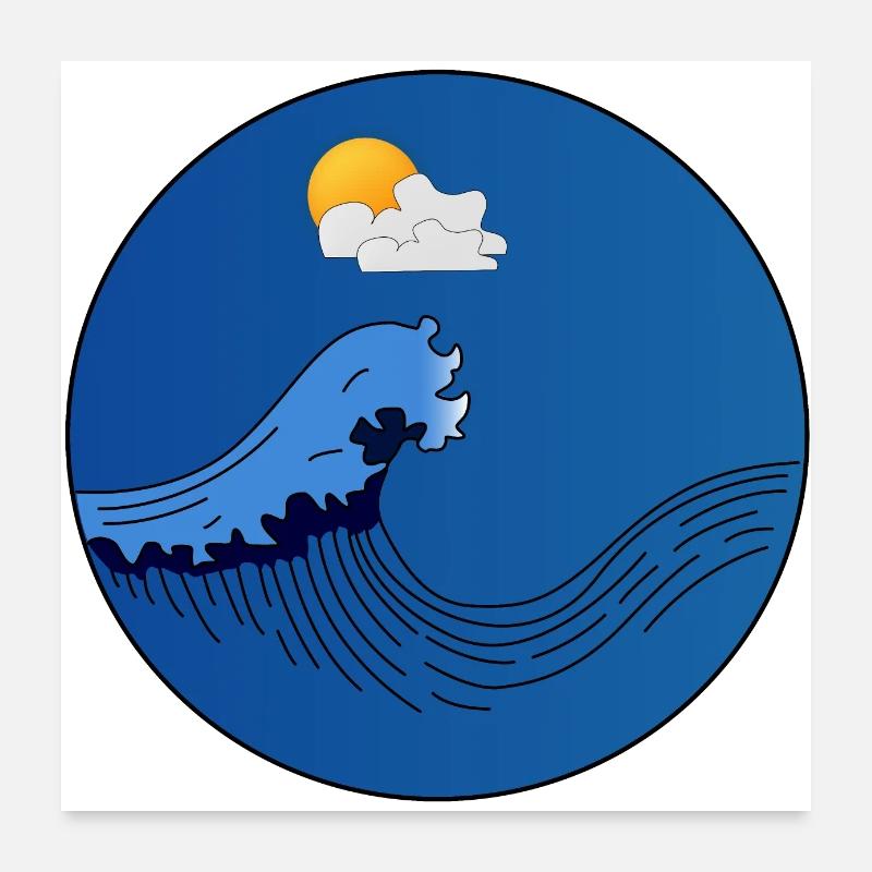 wave Poster 24" x 24" (60x60 cm)