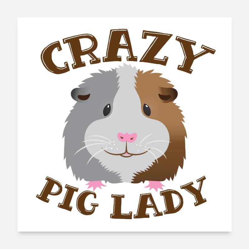 Dame cochon dinde cochon Poster 60 x 60 cm