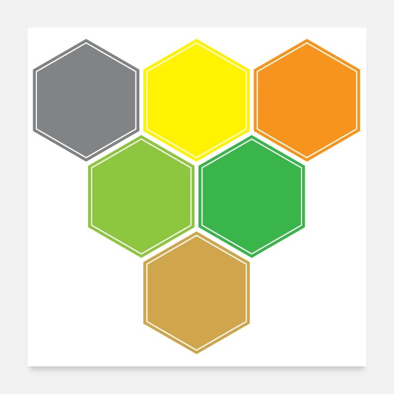 Hexagons v victory Poster 24" x 24" (60x60 cm)