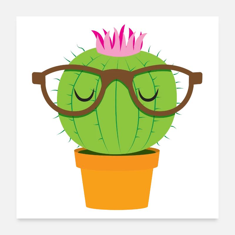Nerdi petits cactus Poster 60 x 60 cm