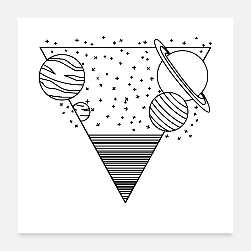 Space in the triangle Poster 24" x 24" (60x60 cm)