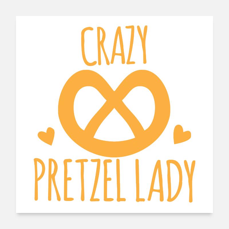 Dame de bretzel fou Poster 60 x 60 cm