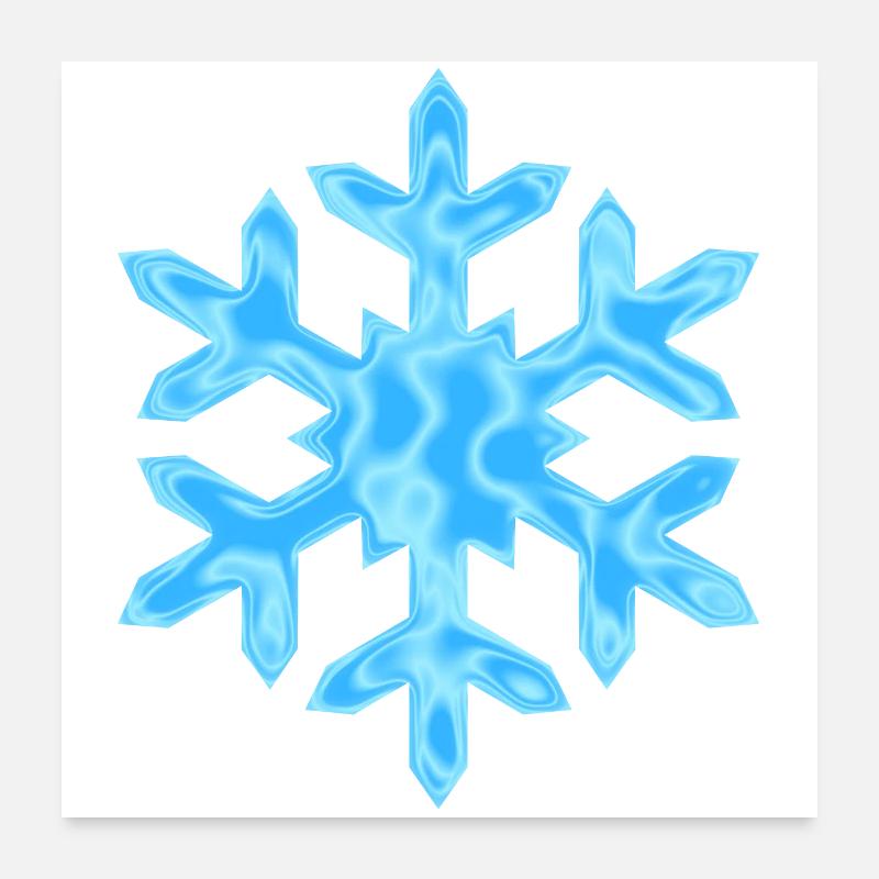 Flocon de neige avec motif - noël Poster 60 x 60 cm