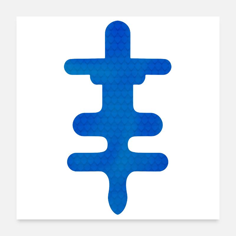 Adinkra Symbol Power Okodee Mmowere gift idea Poster 24" x 24" (60x60 cm)