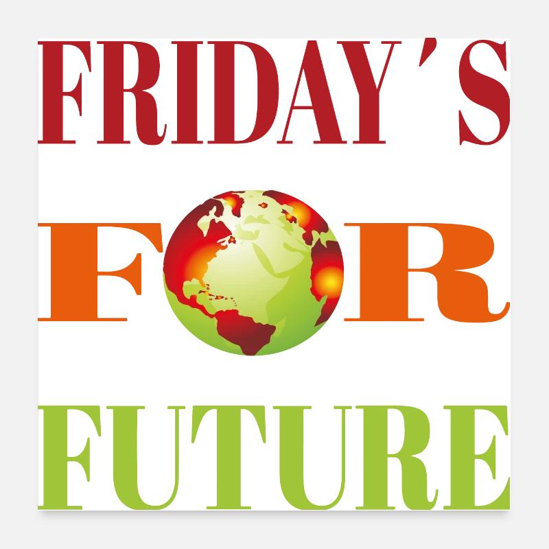 Fridays for future - Poster 60x60 cm - Weiß
