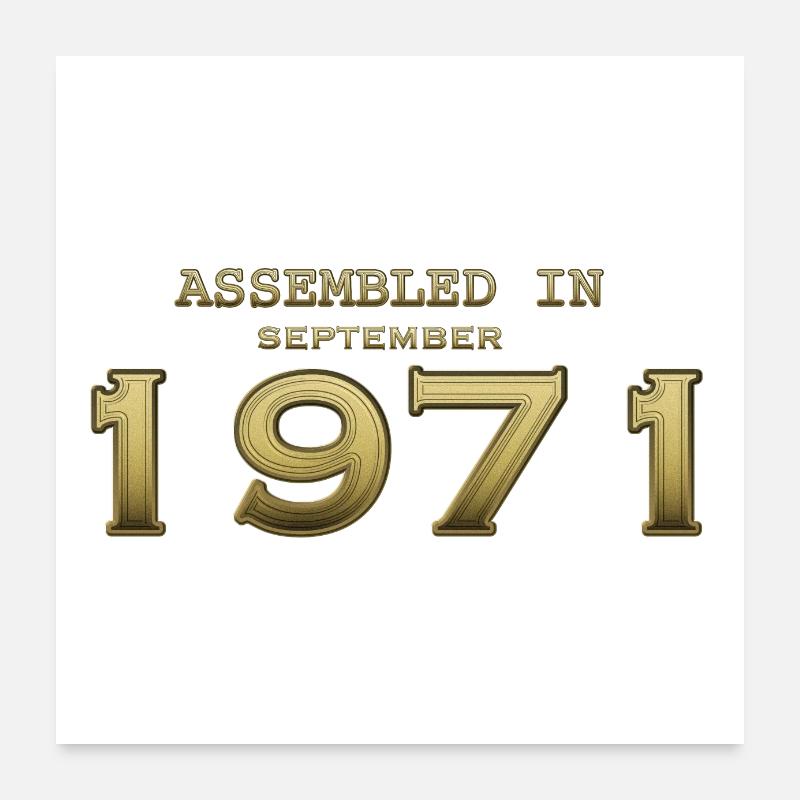 Assembled September 1971 Poster 24" x 24" (60x60 cm)