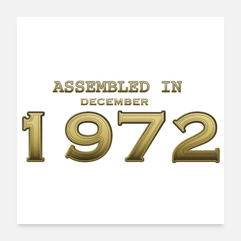 Assemblé en décembre 1972 Poster 60 x 60 cm