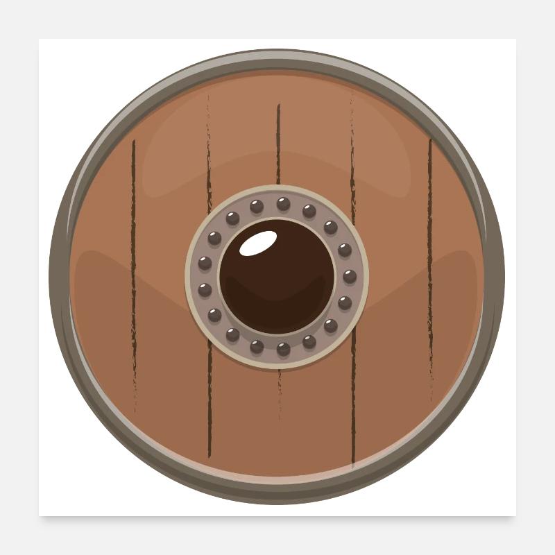 Nowegian Viking Shield Vikings Gift Idea Poster 24" x 24" (60x60 cm)